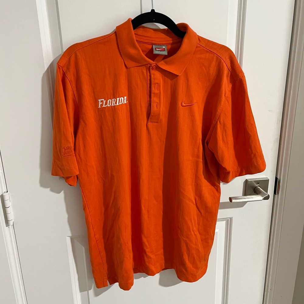 Nike florida gators polo small orange stripe